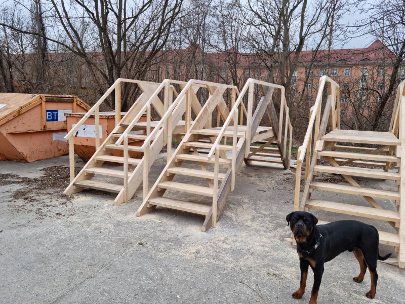 Holzbau im Außenbereich – Projektaufnahme 13 der Zimmerei Wiegandt in Leipzig